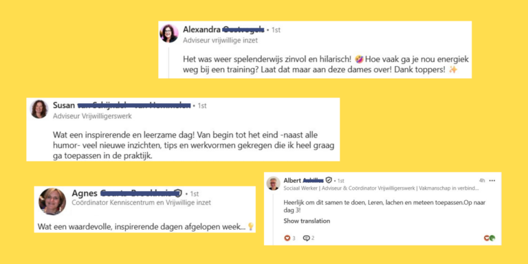 Wat zeggen deelnemers van de trainingen van het Procesatelier over de trainingen?